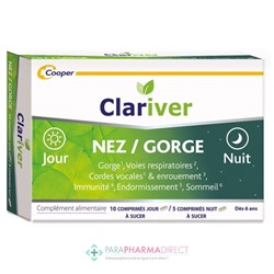 Clariver Nez Gorge - Jour et Nuit - 15 comprimés