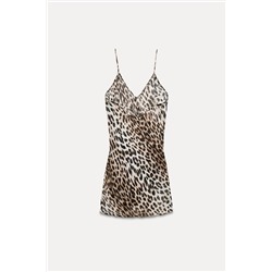 ZW COLLECTION ANIMAL PRINT TOP WITH CUT-OUT DETAIL