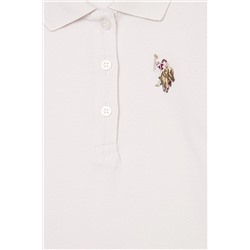 Çocuk Polo Yaka Ekru Basic Sweatshirt