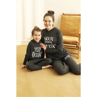 Siyah İnci Pamuklu Likralı Pijama Takım 21263212