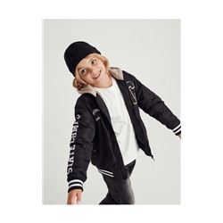 Bomber jacket with hood