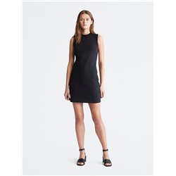 Ribbed Mock Neck Sheath Dress