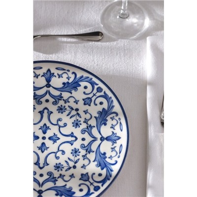 Reve Bleu Serenity Servis Tabağı - 25 cm - Mavi/Beyaz