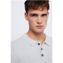 Jersey cuello polo botones