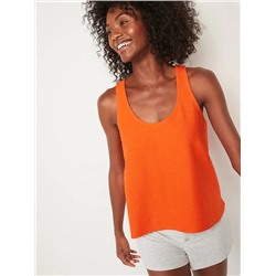 Lightweight Textured-Knit Lounge Tank Top for Women