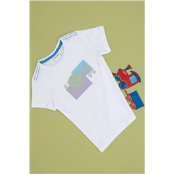 U.S. Polo Assn., Erkek Çocuk Beyaz Bisiklet Yaka Tişört 50300269-vr013