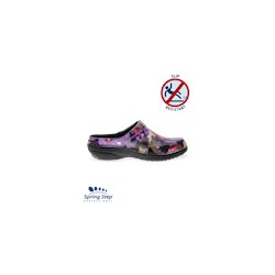 Spring Step Women's Professional Purple Multi Floral Kilkenny Clog