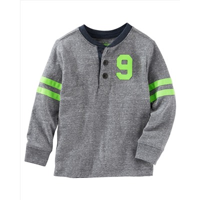 Snow Yarn Varsity Henley