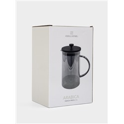 Френч-пресс, 1 л, стекло Б/сталь, серый, Arabica