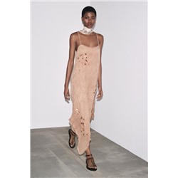 ZW COLLECTION EMBROIDERED ASYMMETRIC DRESS