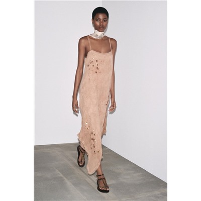 ZW COLLECTION EMBROIDERED ASYMMETRIC DRESS