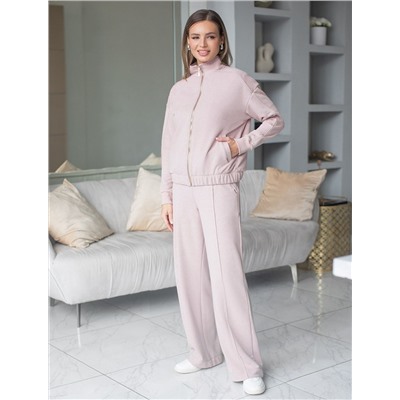 Бомбер среднего объема на молнии из петельчатого футера двухнитки с эластаном