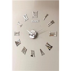 Wooden Factory Time Collection 3d Roma Rakamlı Duvar Saati (GÜMÜŞ) ROMA-7MM-ALTINP