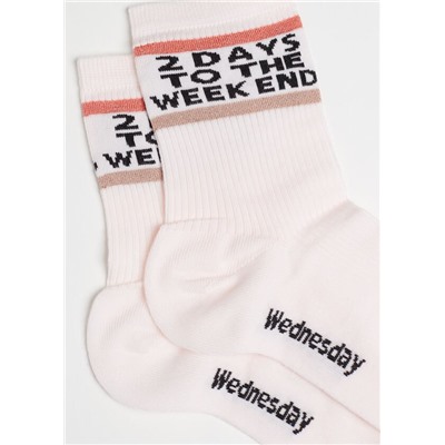 Kurze Socken mit Schriftzug 7 Days