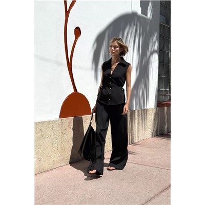 CREPE SHIRT WITH BELT