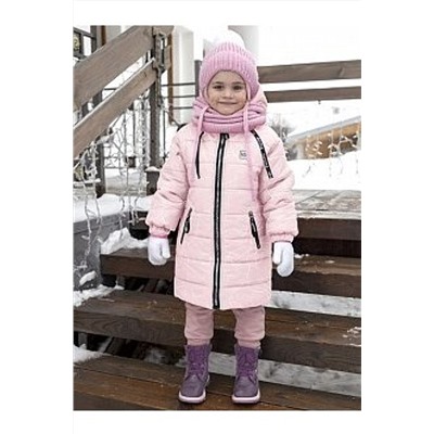 Пальто 6з3821 пудровый #289015