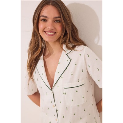 Pijama camisero algodón estampado