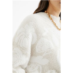 Jersey peluche floral