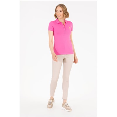 Kadın Pembe Basic Polo Yaka Tişört