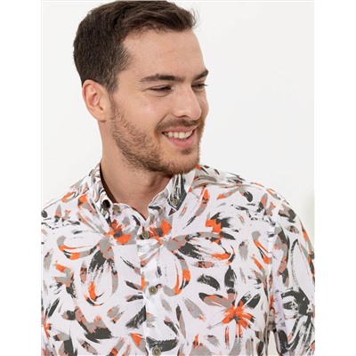 Haki Slim Fit Uzun Kollu Gömlek