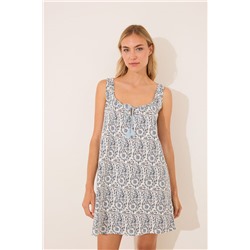 Camisón corto 100% algodón tirantes paisley