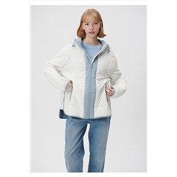 MaviIndigo Detaylı Kapitone Beyaz Ceket Regular Fit / Normal Kesim 1110122-70053