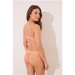 Braga clásica encaje naranja peach