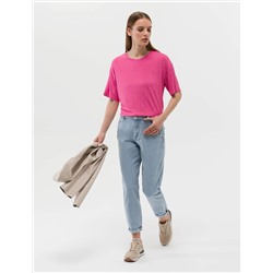 Fuşya Comfort Fit Tişört