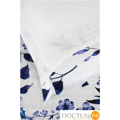 Постельное белье Карвен Stripe Satin с цветным принтом семейное N251-SB013 (7пр.)