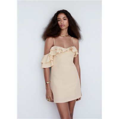 Vestido asimétrico volantes