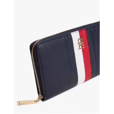 Signature Stripe Zip Wallet