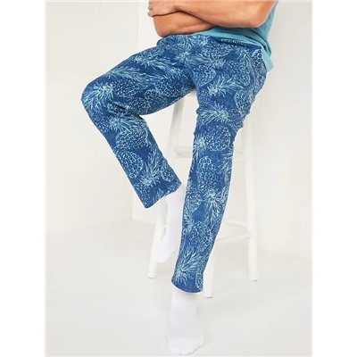 Printed Poplin Pajama Pants for Men