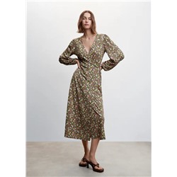 Vestido estampado abertura