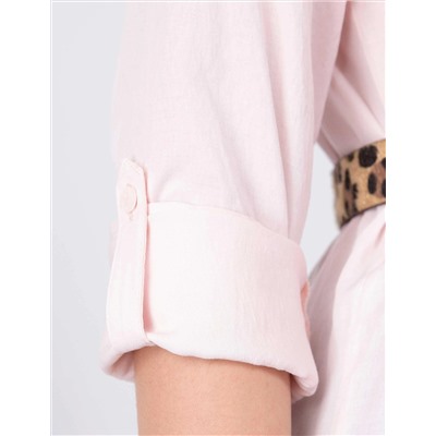 Toz Pembe Comfort Fit Uzun Kollu Gömlek