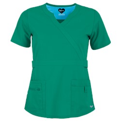 UA Butter-Soft STRETCH Scrubs Contemporary Fit Mock Wrap Top