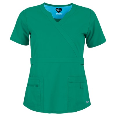 UA Butter-Soft STRETCH Scrubs Contemporary Fit Mock Wrap Top