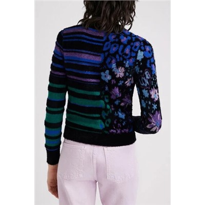 Jersey punto fino jacquard
