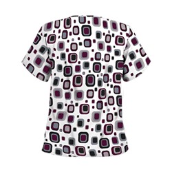 UA Funky Geo Wine Scrub Top