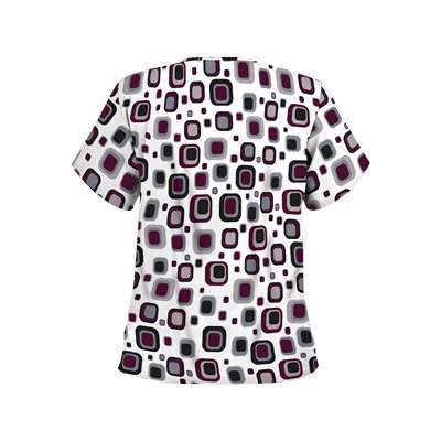 UA Funky Geo Wine Scrub Top