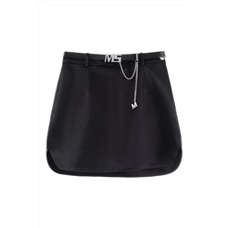 Minifalda de talle alto Negro