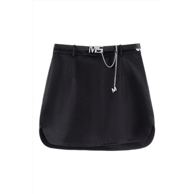 Minifalda de talle alto Negro