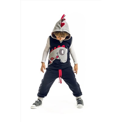 DenokidsDino Erkek Çocuk Kolsuz Yelekli Eşofman Takım