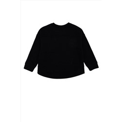 Çocuk Siyah Basic Sweatshirt