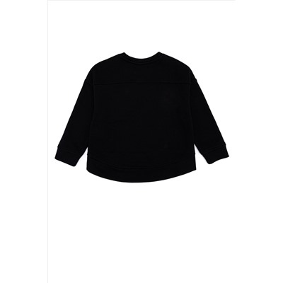 Çocuk Siyah Basic Sweatshirt
