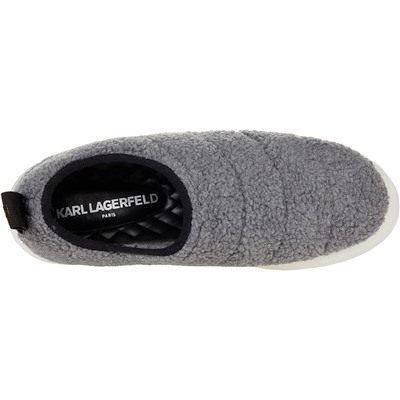 Karl Lagerfeld Paris Quilted Curly Sherpa Lined Slipper Sneaker