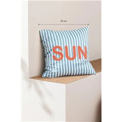 Sun Kırlent Kılıfı - Mavi - 43x43 cm - Yat Koleksiyon
