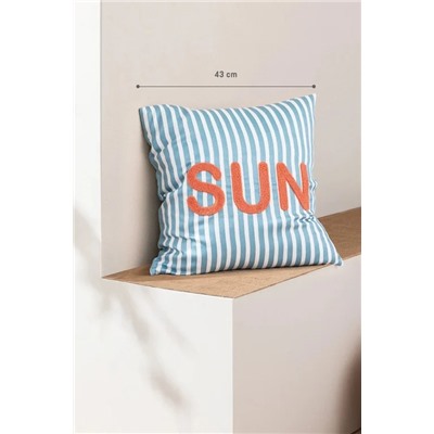 Sun Kırlent Kılıfı - Mavi - 43x43 cm - Yat Koleksiyon