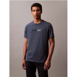 Flocked Logo Graphic Classic Crewneck T-Shirt