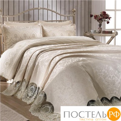 Комплект ZEBRA "DAMASK" (покрывало+постельное белье) с гипюром евро (арт. Y 618)