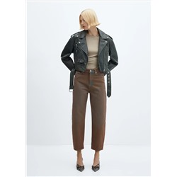 Jeans slouchy tiro alto